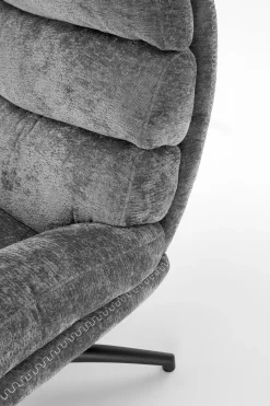 Fotel wypoczynkowy Beltine z podnóżkiem szary