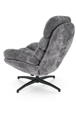 Fotel wypoczynkowy Beltine z podnóżkiem szary