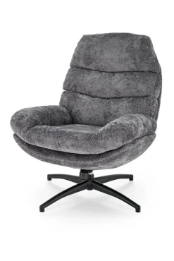 Fotel wypoczynkowy Beltine z podnóżkiem szary