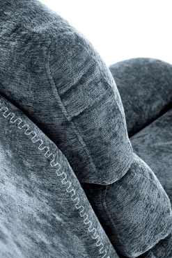 Fotel wypoczynkowy Beltine z podnóżkiem   niebieski