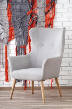 Fotel wypoczynkowy Damar szary jasny