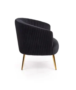 Fotel wypoczynkowy Dargo czarny/ złoty