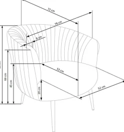Fotel wypoczynkowy Dargo czarny/ złoty
