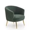 Fotel wypoczynkowy Dargo zielony/ złoty