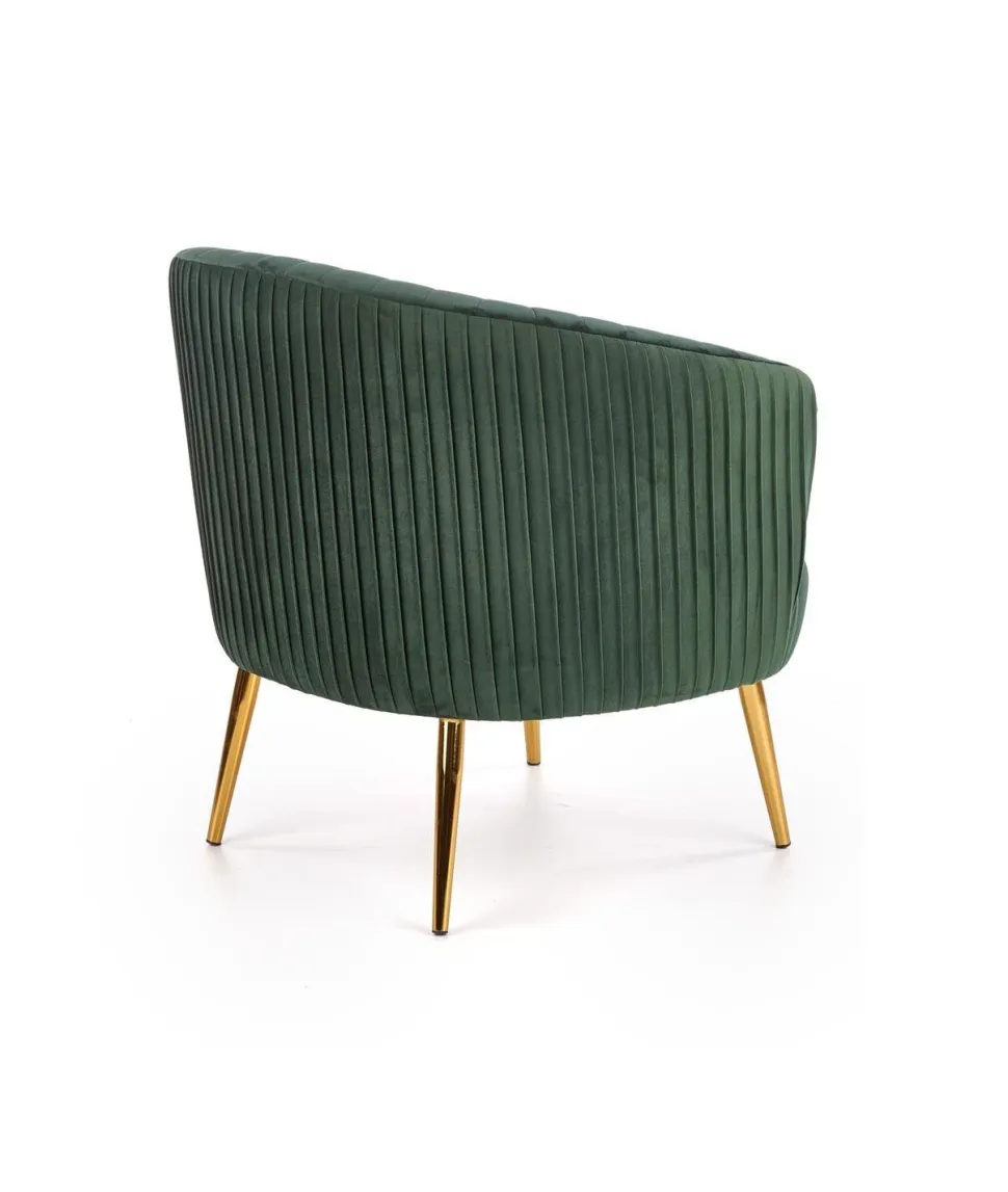 Fotel wypoczynkowy Dargo zielony/ złoty