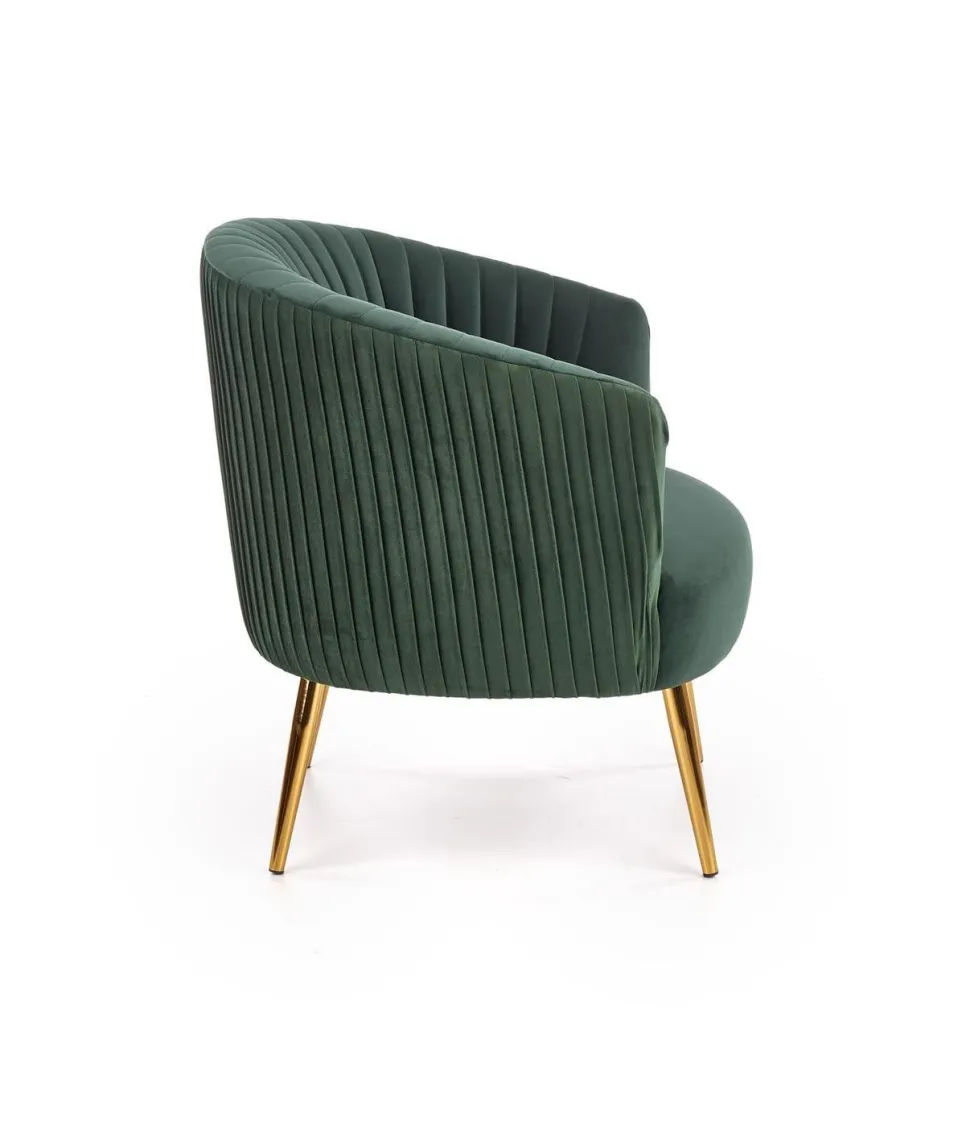 Fotel wypoczynkowy Dargo zielony/ złoty