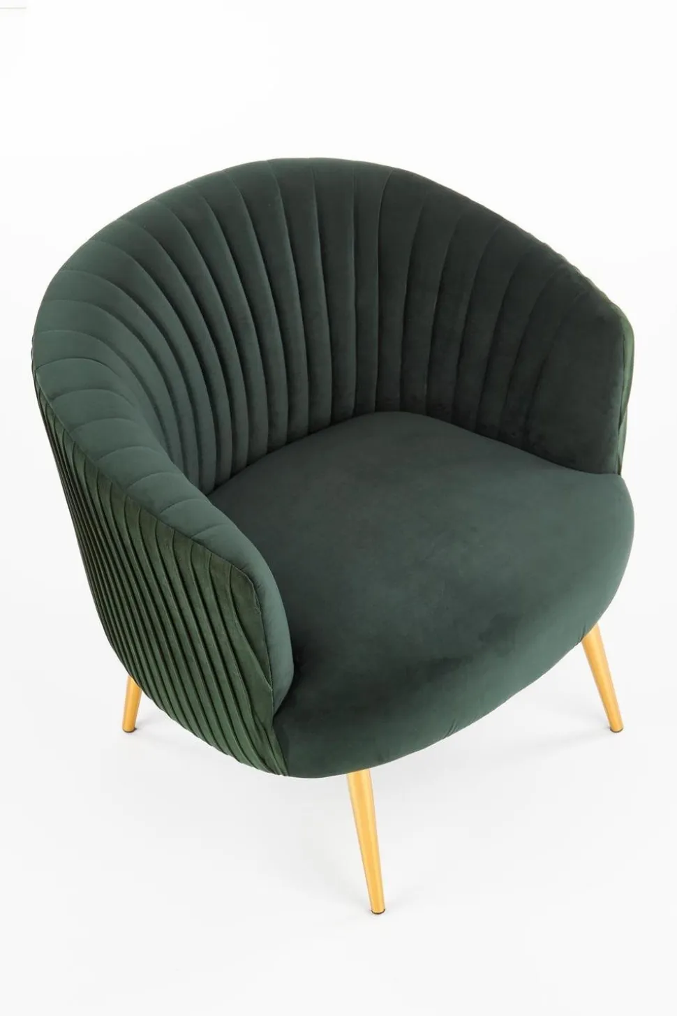 Fotel wypoczynkowy Dargo zielony/ złoty