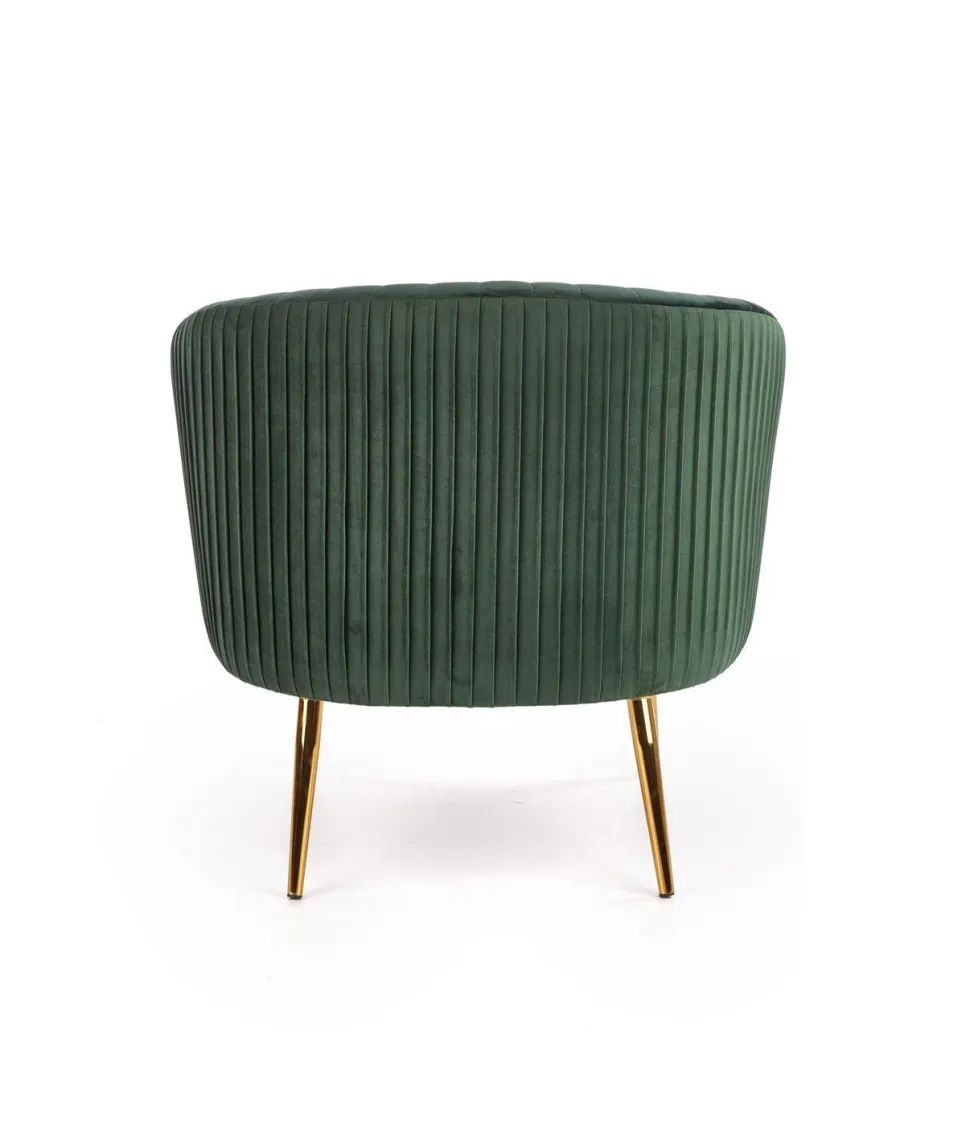 Fotel wypoczynkowy Dargo zielony/ złoty