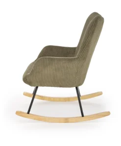 Fotel wypoczynkowy Donelia na biegunach oliwkowy