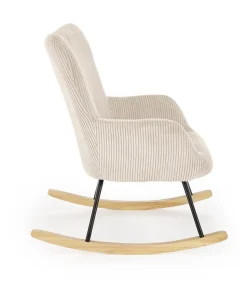 Fotel wypoczynkowy Donelia na biegunach   kremowy