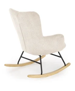 Fotel wypoczynkowy Donelia na biegunach   kremowy