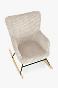 Fotel wypoczynkowy Donelia na biegunach   kremowy