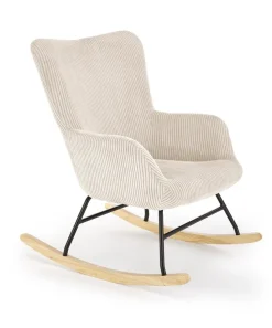 Fotel wypoczynkowy Donelia na biegunach   kremowy