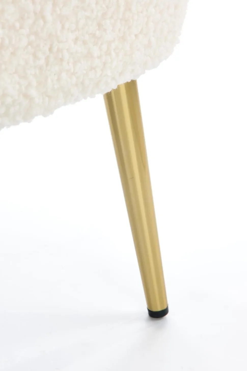 Fotel wypoczynkowy Eder kremowy/ złoty