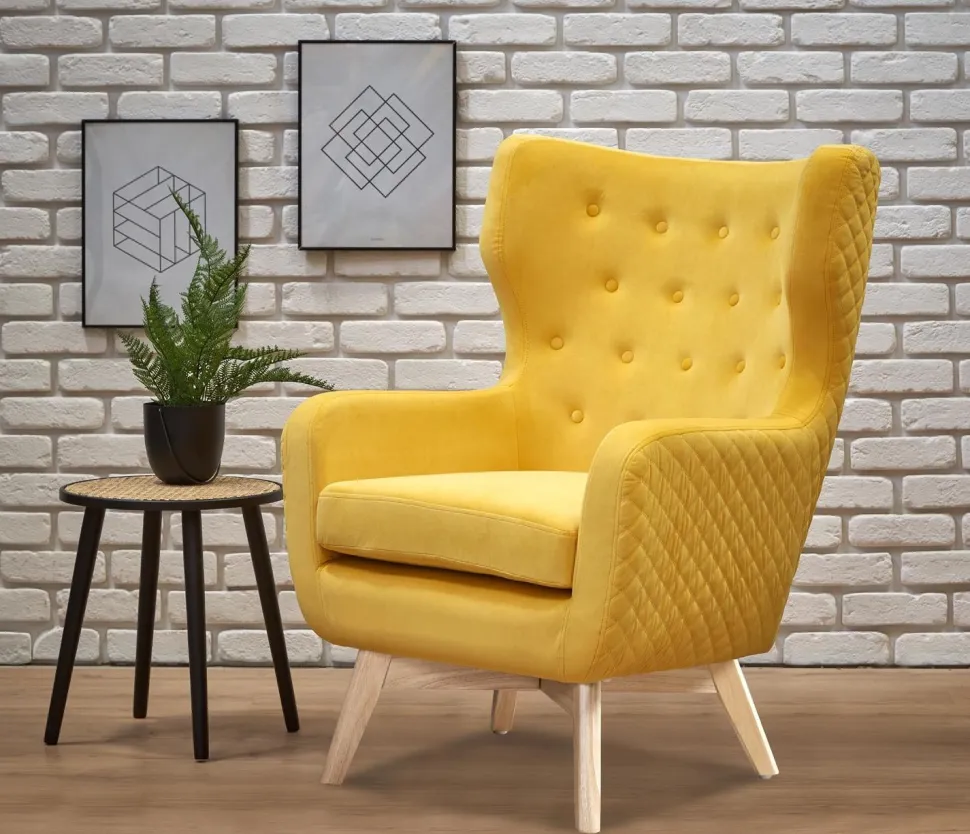 Fotel wypoczynkowy Farys żółty