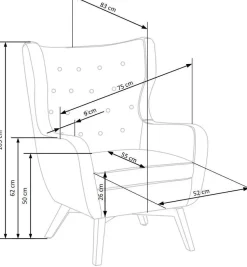 Fotel wypoczynkowy Farys szary