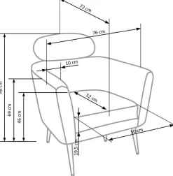 Fotel wypoczynkowy Ginger kremowy