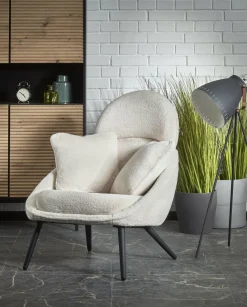 Fotel wypoczynkowy Gloris kremowy