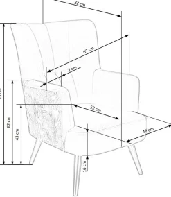 Fotel wypoczynkowy Gredos granatowy