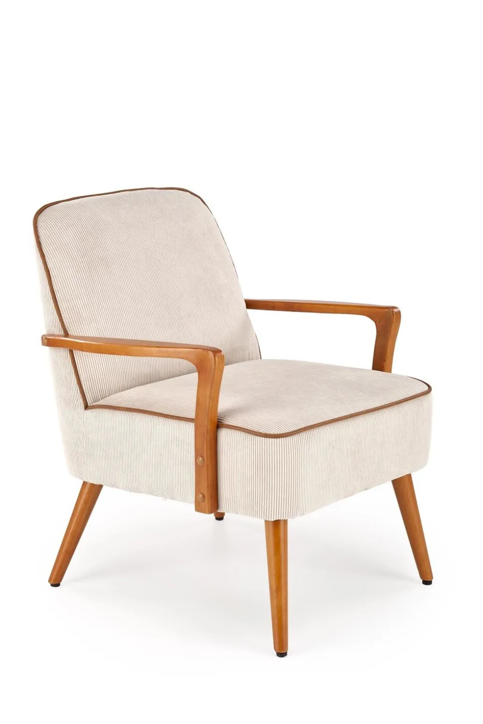 Fotel wypoczynkowy Grejs beż/orzech