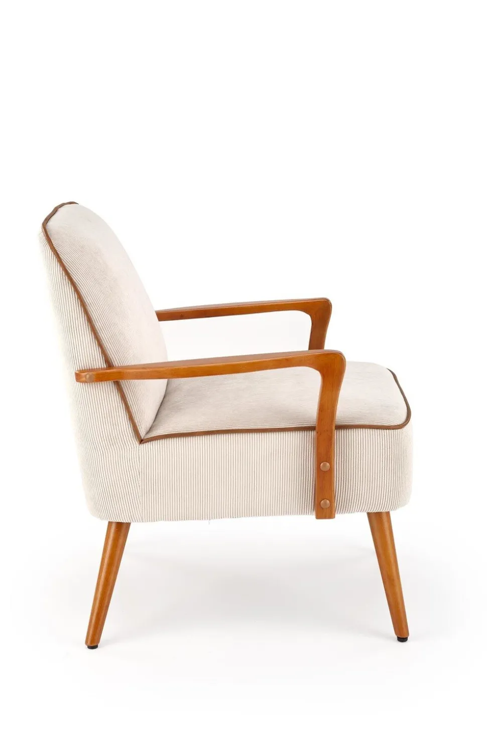 Fotel wypoczynkowy Grejs beż/orzech