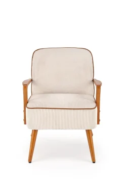 Fotel wypoczynkowy Grejs beż/orzech