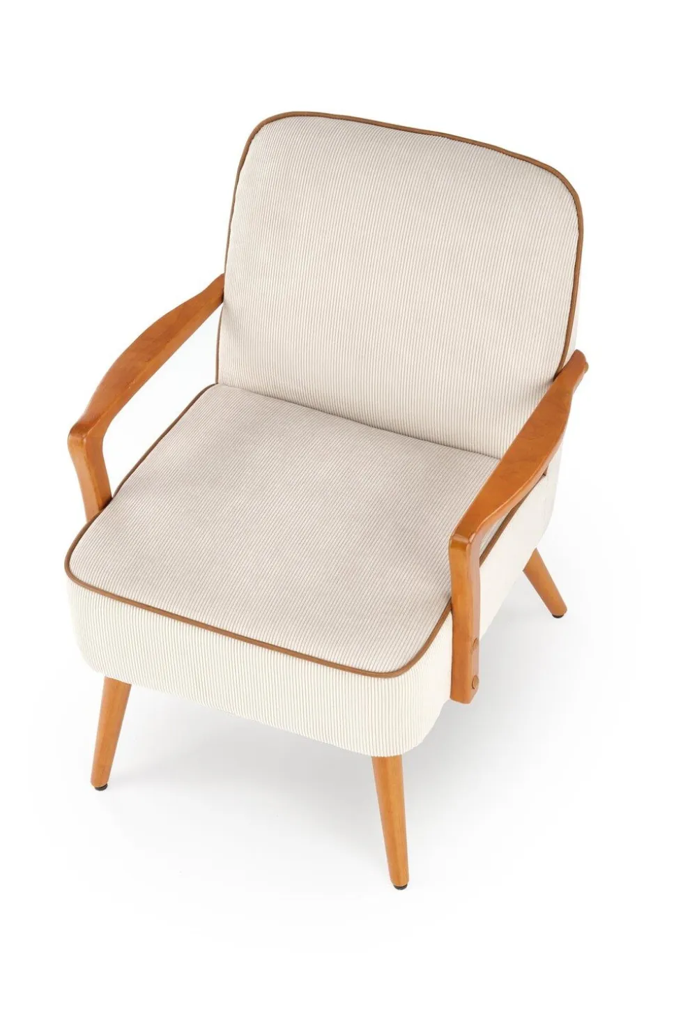 Fotel wypoczynkowy Grejs beż/orzech