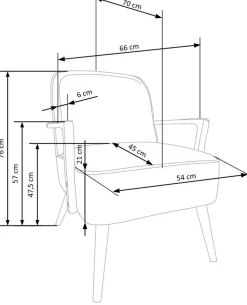 Fotel wypoczynkowy Grejs beż/orzech