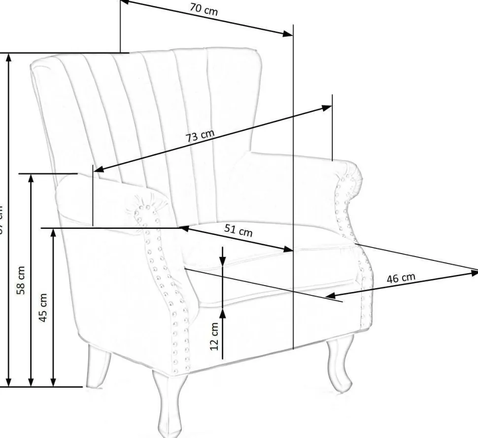 Fotel wypoczynkowy Vader szary