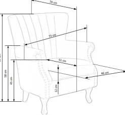 Fotel wypoczynkowy Vader żółty