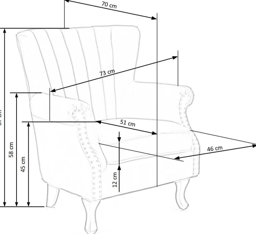 Fotel wypoczynkowy Vader żółty