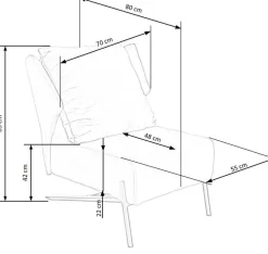Fotel wypoczynkowy Varis szary