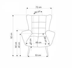 Fotel wypoczynkowy Wallace beżowy
