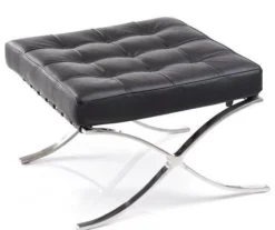 Fotel z podnóżkiem BA1 skóra naturalna inspirowany Barcelona