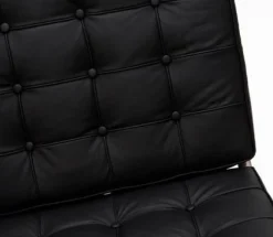 Fotel z podnóżkiem BA1 skóra naturalna inspirowany Barcelona