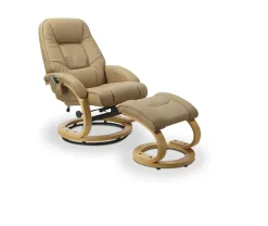 Fotel z podnóżkiem Feodor beżowy