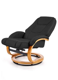 Fotel z podnóżkiem Feodor czarny