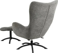 Fotel z podnóżkiem Talgarth szary