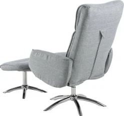 Fotel z podnóżkiem Westfield jasnoszary