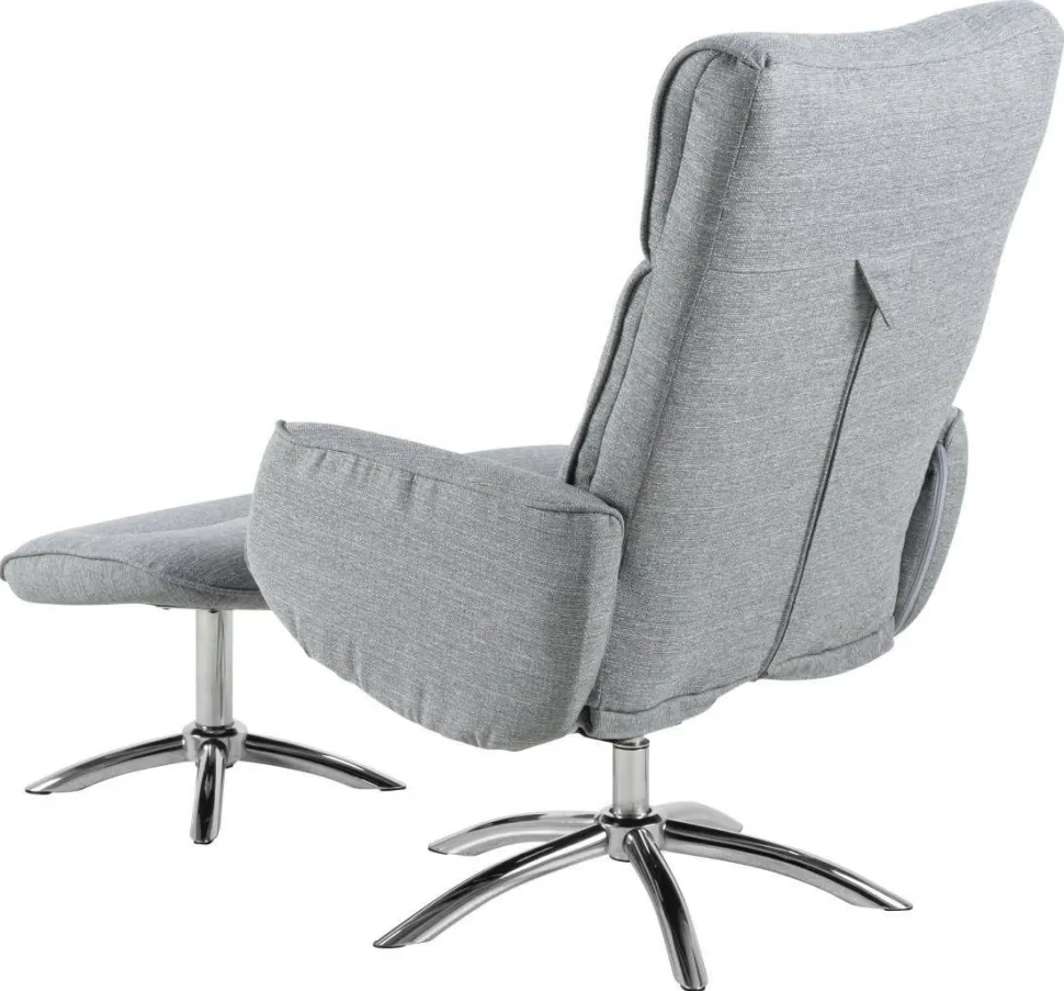 Fotel z podnóżkiem Westfield jasnoszary