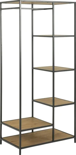 Garderoba Seaford dąb/czarny