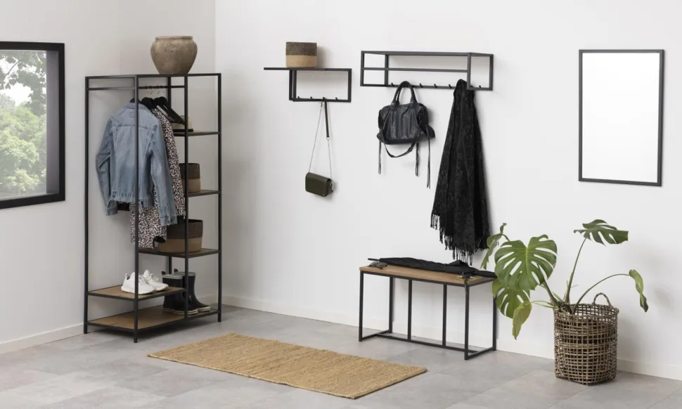 Garderoba Seaford dąb/czarny