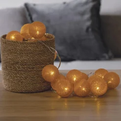 Girlanda cotton balls 20 lampek LED  żółta