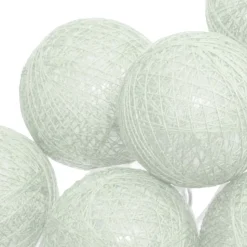 Girlanda cotton balls 20 lampek LED seledynowa