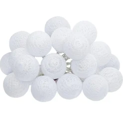 Girlanda cotton balls LED biała