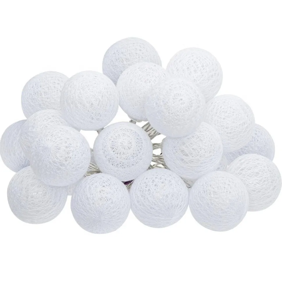 Girlanda cotton balls LED biała