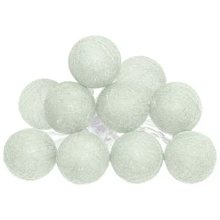 Girlanda Cottonballs seledynowe 10 lampek LED