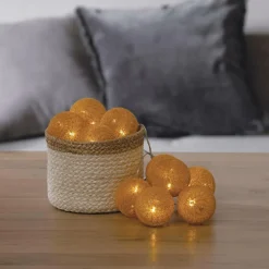 Girlanda Cottonballs żółte 10 lampek LED