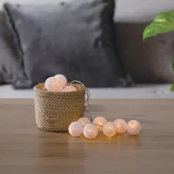 Girlanda Cottonbals róż 16 lampek
