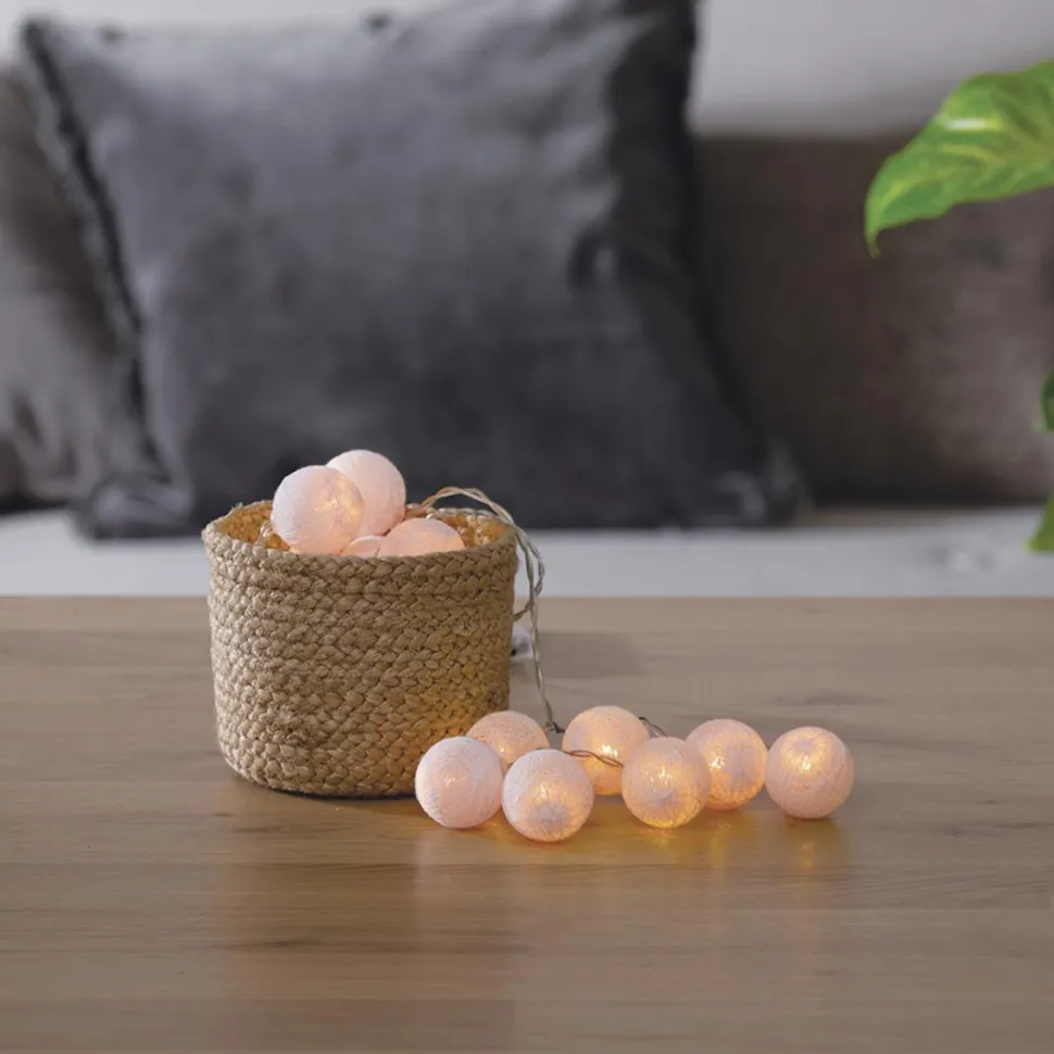 Girlanda Cottonbals róż 16 lampek